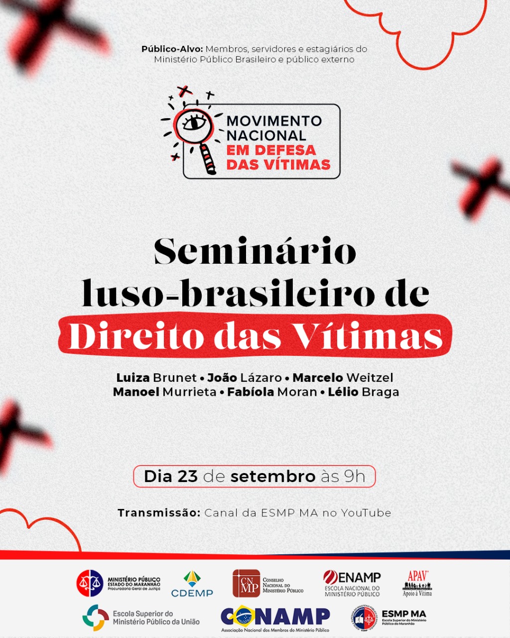 Seminário luso-brasileiro de Direito das Vítimas será realizado em 23 de setembro